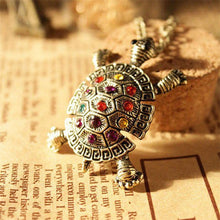 Turtle Pendant Necklace Vintage Cute Sweater Tortoise Necklaces Jewelry For Women J4U66