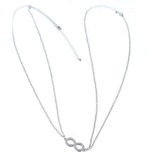 infinite Lucky 8 Crystal Chain Zinc Alloy Gold Plated Necklace Body Chain Jewelry J4U66