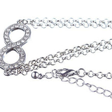 infinite Lucky 8 Crystal Chain Zinc Alloy Gold Plated Necklace Body Chain Jewelry J4U66