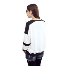 women tops ladies pullover birds tree print o neck long sleeve t-shirts loose fit casual tops white J4U66