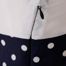 women chiffon dress deep v neck polka dot patchwork side zipper long sleeve vestidos femininos mini dress white J4U66