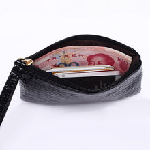 women clutch bag crocodile patent leather wrist strap zipper wallets casual coin purse dollar price J4U66