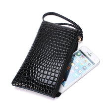 women clutch bag crocodile patent leather wrist strap zipper wallets casual coin purse dollar price J4U66