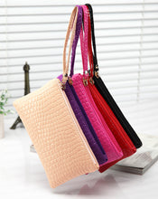 women clutch bag crocodile patent leather wrist strap zipper wallets casual coin purse dollar price J4U66