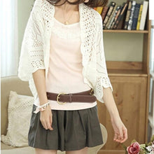 Women Cute Casual Thin Crocheted Open Stitch Sweaters Women Batwing Sleeve Cardigan Sweaters 6 Colors J4U66