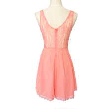 women jumpsuit lace patchwork hollow out o neck sleeveless beach playsuit romper macacao feminino pink white J4U66