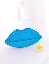 women ladies shoulder bag pu leather lip shape metal chain evening party clutch bag J4U66