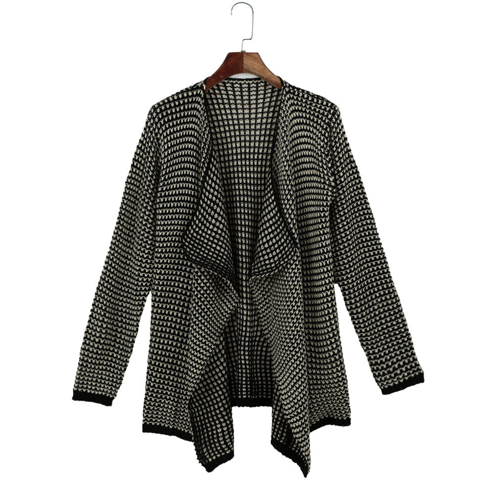 women long cardigans casual knitted sweater long sleeve coat jacket outwear tops loose sweater knit clothing J4U66