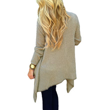 women long cardigans casual knitted sweater long sleeve coat jacket outwear tops loose sweater knit clothing J4U66