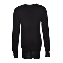 Women Loose Tops Casual Knitted Long Pullovers Sexy Deep V-Neck Cross Bandage Long Sleeve Sweaters J4U66
