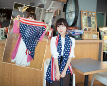 women men children chiffon scarf american flag stars stripes long shawl wrap pashmina unisex scarf J4U66