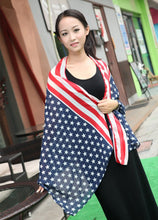 women men children chiffon scarf american flag stars stripes long shawl wrap pashmina unisex scarf J4U66