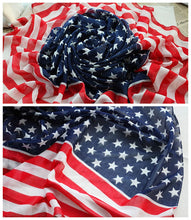 women men children chiffon scarf american flag stars stripes long shawl wrap pashmina unisex scarf J4U66
