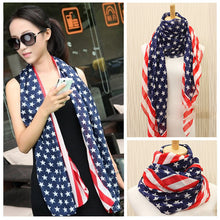 women men children chiffon scarf american flag stars stripes long shawl wrap pashmina unisex scarf J4U66