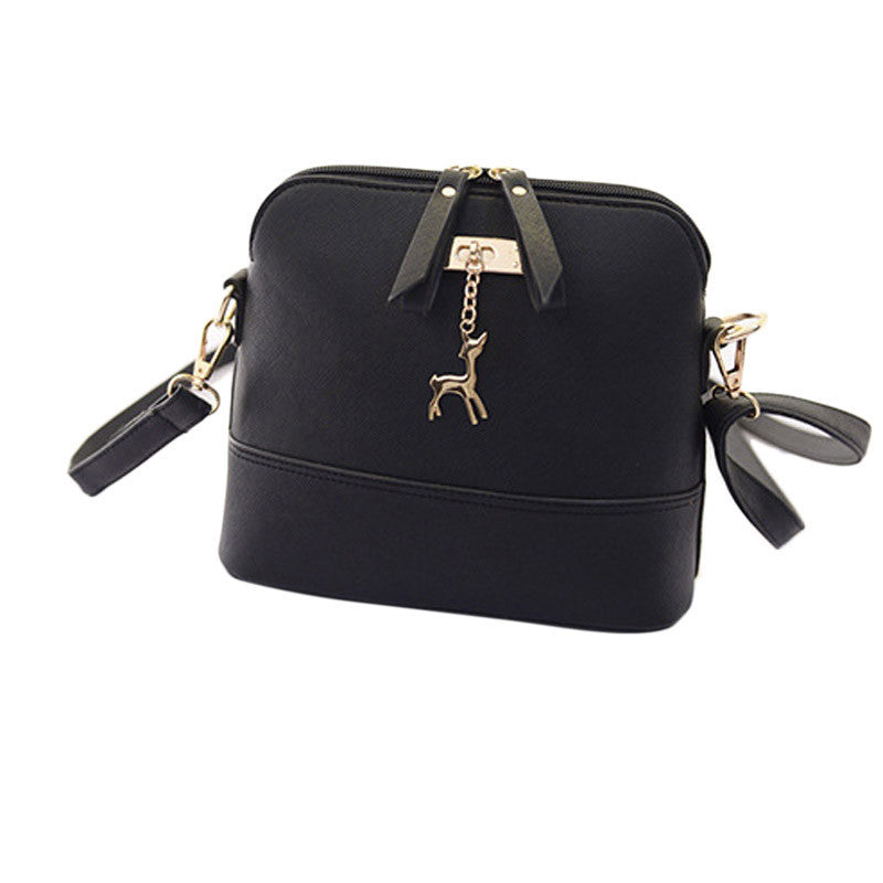 Fashion Women Messenger Bags Ladies Casual Small Shell Leather Crossbody Shoulder Bag Zipper Bag  J4U66