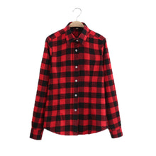 Women Plaid Shirt Flannel Shirt Long Sleeve Women Blouses Shirt Women Plus Size 3XL Cotton Blusas Tops Blouse J4U66
