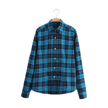 Women Plaid Shirt Flannel Shirt Long Sleeve Women Blouses Shirt Women Plus Size 3XL Cotton Blusas Tops Blouse J4U66