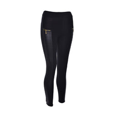 Women Sexy PU Leather Boots Pants Skinny Patchwork Zipper Leggings Black J4U66
