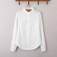 women shirt turn down neck stand collar long sleeve button formal casual blouse ol ladies office women tops blusas J4U66