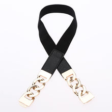 women skinny belt pu splice clip clasp front elastic waistband strap waist string J4U66