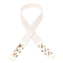 women skinny belt pu splice clip clasp front elastic waistband strap waist string J4U66