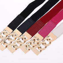 women skinny belt pu splice clip clasp front elastic waistband strap waist string J4U66