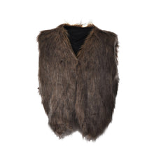 Women Sleeveless Faux Fur Thick Coat Outerwear Vest Plus Size Padded Jacket Overcoat Parka J4U66