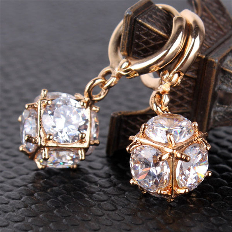 Women's Nice Long Drop Earring Dangle Studs Crystal Zircon Wedding Jewelry Gifts For Lady 2 Styles J4U66