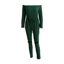 womens playsuits off the shoulder slash neck casual bodysuit elastic waist cutout club playsuit rompers J4U66