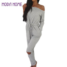 womens playsuits off the shoulder slash neck casual bodysuit elastic waist cutout club playsuit rompers J4U66