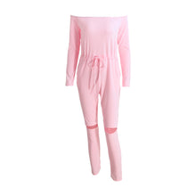 womens playsuits off the shoulder slash neck casual bodysuit elastic waist cutout club playsuit rompers J4U66