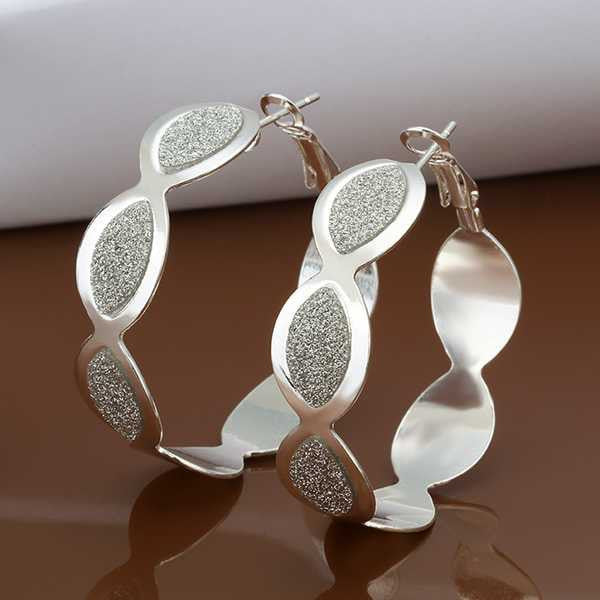 silver plated earing style hoop earring silver plated earrings smte40 J4U66