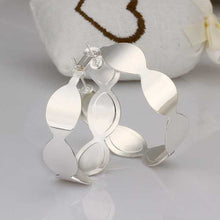 silver plated earing style hoop earring silver plated earrings smte40 J4U66