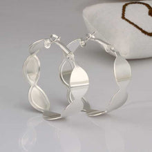 silver plated earing style hoop earring silver plated earrings smte40 J4U66