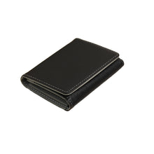 fashon men women small wallet pu leather fold contrast snap button mini purse bills coin card holder J4U66