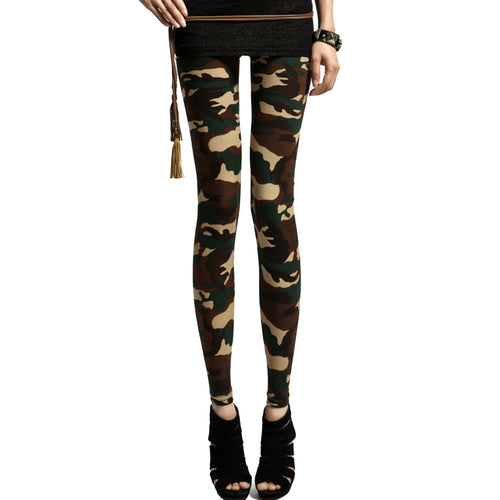 Casual Military Denim Trousers Tight Elastic High Waist Camouflage Pencil Pants Army Women Pants for Women J4U66