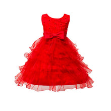 Flower Girl Party Bridesmaid Pageant Princess Dress For Little Girls Glitz Organza Communion Dresses Size J4U66