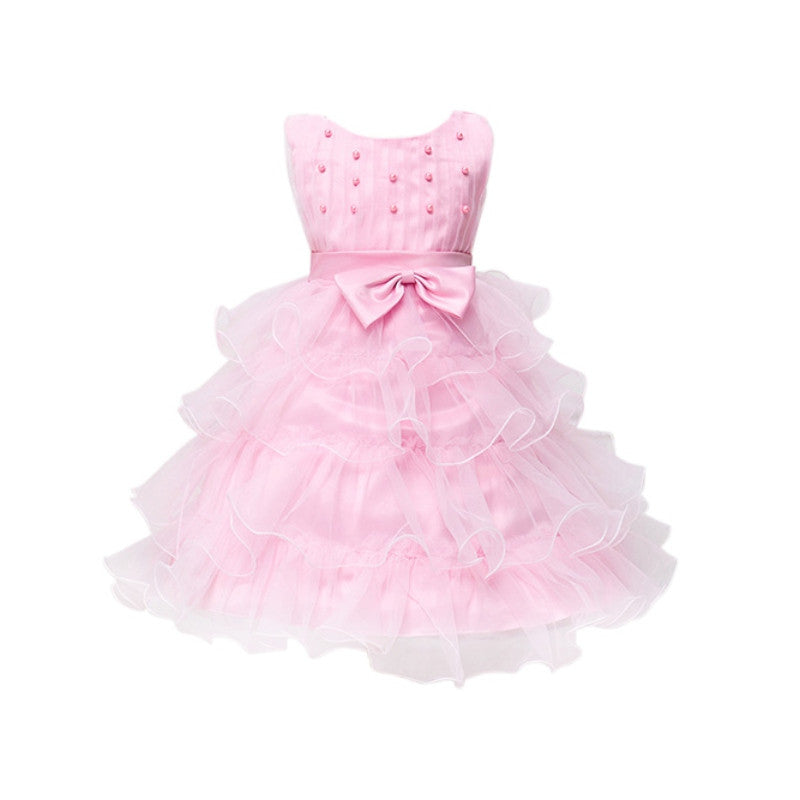 Flower Girl Party Bridesmaid Pageant Princess Dress For Little Girls Glitz Organza Communion Dresses Size J4U66