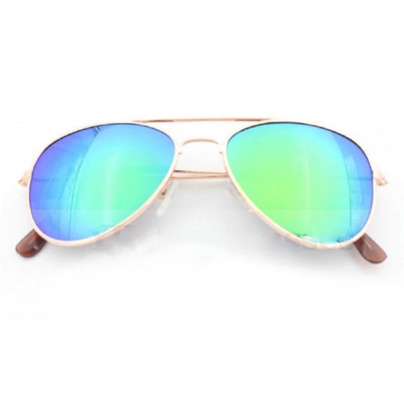 New Girls Boys Metal Frame Mirror Lens Sunglasses Square Eyeglasses Eyewear For Kids PY6 J4U66