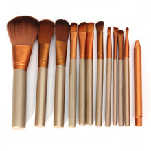 gold 12pcs make up brushes set foundation face eye powder blusher pro pinceaux cosmetics makeup brush maquiagem J4U66