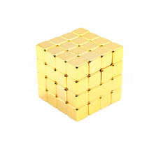 golden magnetic cubes 5 mm 4 pieces ndfeb magnets magnetic cube puzzle educational kids toys magnetic balls forchildren J4U66