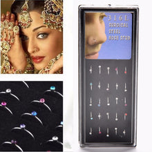 Stainless Steel Nose Open Hoop Ring Nose Ring Piercing Nose Studs with Box Body Piercing Jewelry 40pcs 0r 18pcs J4U66