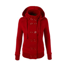 Fashion Woolen Coat Hooded Long Sleeves Double-breasted Slim Was Thin Jacket Windbreaker Factory Outlet J4U66
