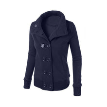 Fashion Woolen Coat Hooded Long Sleeves Double-breasted Slim Was Thin Jacket Windbreaker Factory Outlet J4U66