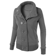 Fashion Woolen Coat Hooded Long Sleeves Double-breasted Slim Was Thin Jacket Windbreaker Factory Outlet J4U66