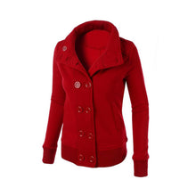Fashion Woolen Coat Hooded Long Sleeves Double-breasted Slim Was Thin Jacket Windbreaker Factory Outlet J4U66