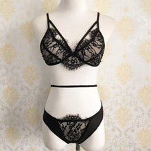 Sexy Women Lace Lingerie Set Babydoll Underwear Nightwear Sleepwear Attractive Tops Bra + G-String Black J4U66