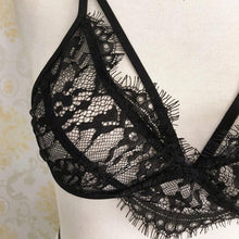 Sexy Women Lace Lingerie Set Babydoll Underwear Nightwear Sleepwear Attractive Tops Bra + G-String Black J4U66
