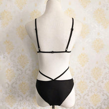 Sexy Women Lace Lingerie Set Babydoll Underwear Nightwear Sleepwear Attractive Tops Bra + G-String Black J4U66