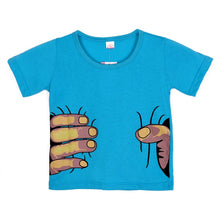 Kids Clothes Girls Boys Hand Printed 3D Effect Funny T-shirts Child Tops Tee Shirts J4U66